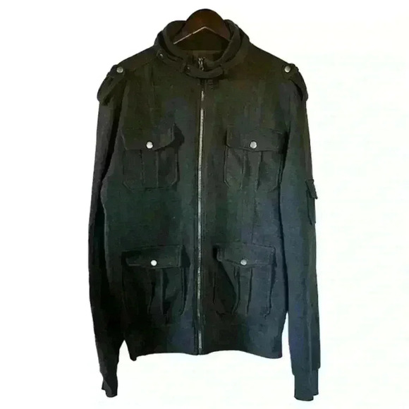 Vintage Men's Courage Black Bomber Jacket, Size XL - Picture 1 of 6